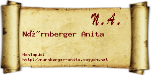 Nürnberger Anita névjegykártya